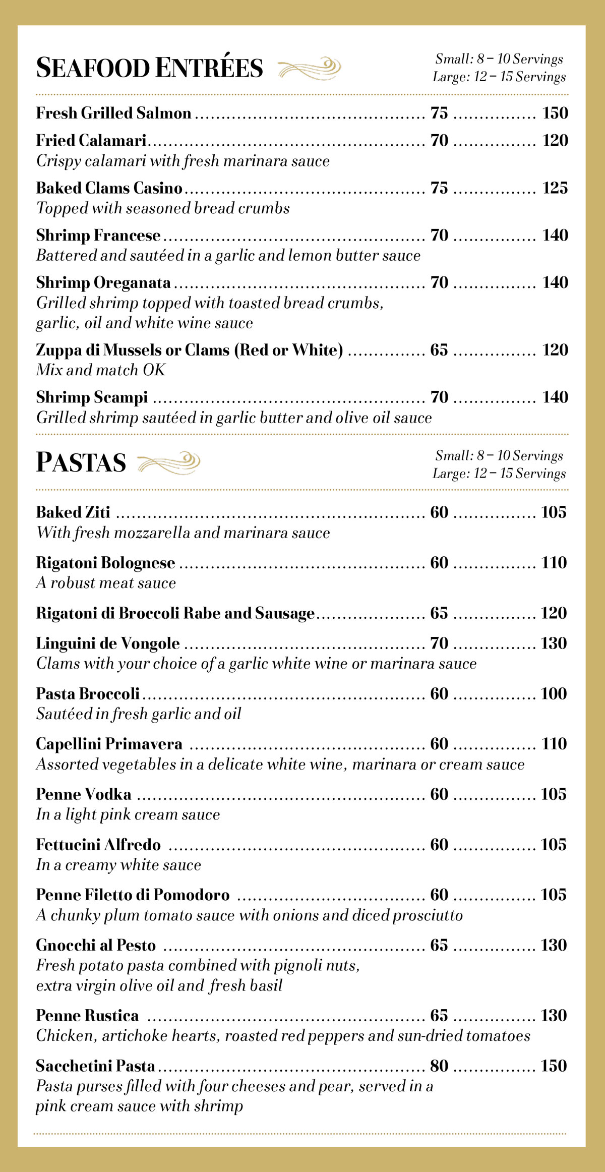 Our Menu