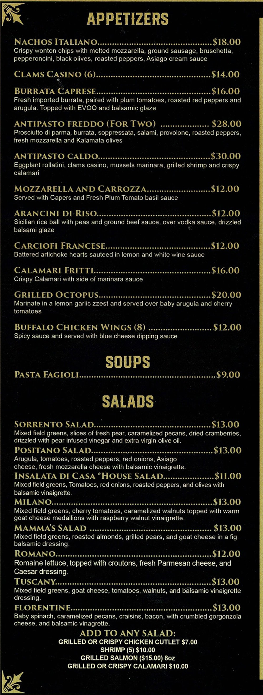 Our Menu